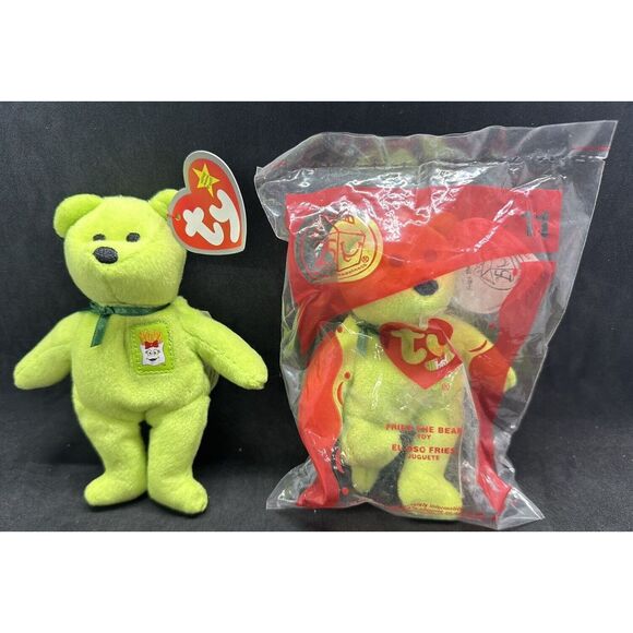 Ty Other - 2004 Ty Beanie Babies #11 Fries The Bear 25th Anniversary McDonald's Happy Meal